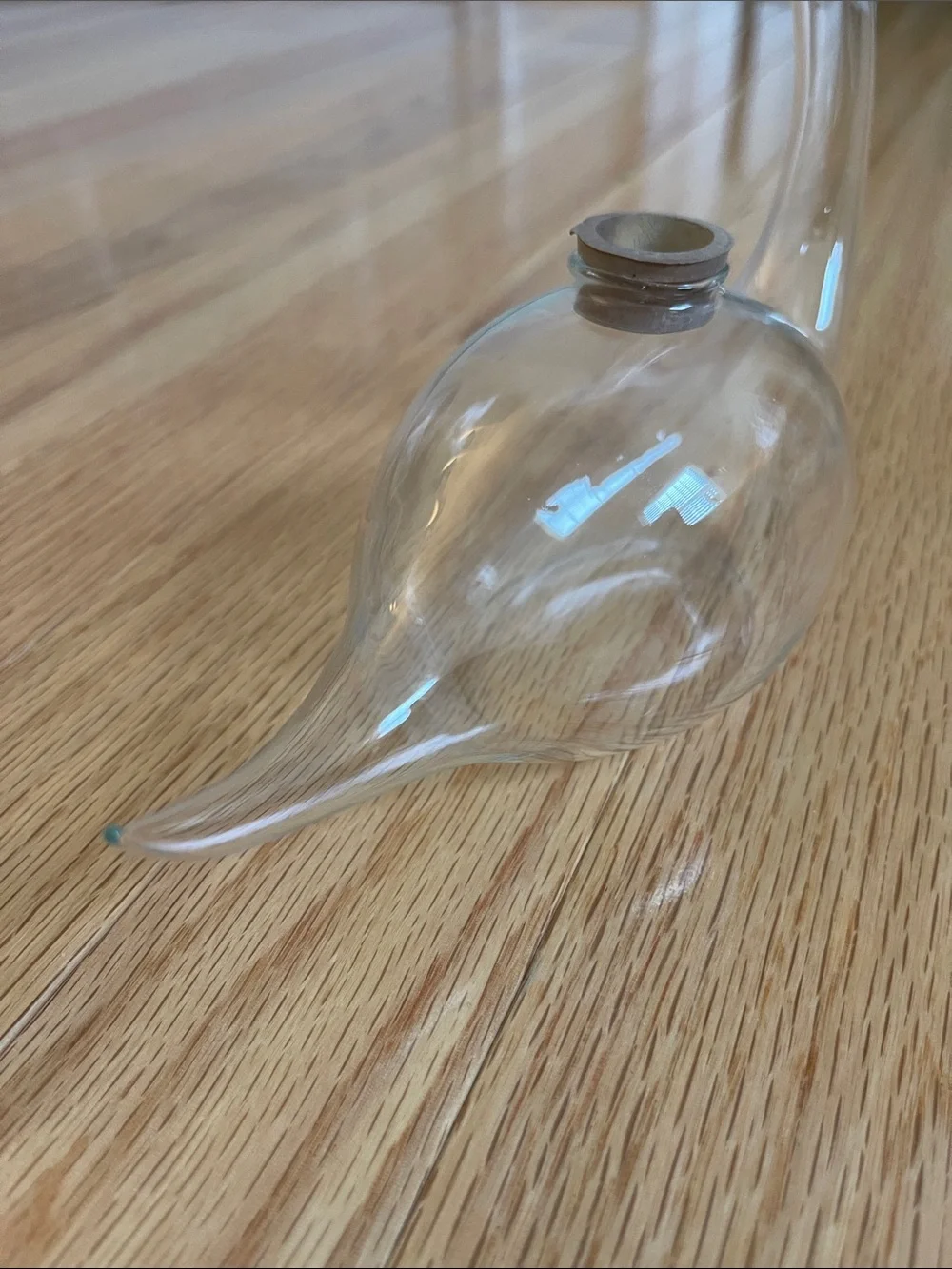 Clear Glass Swan Bud Vase
